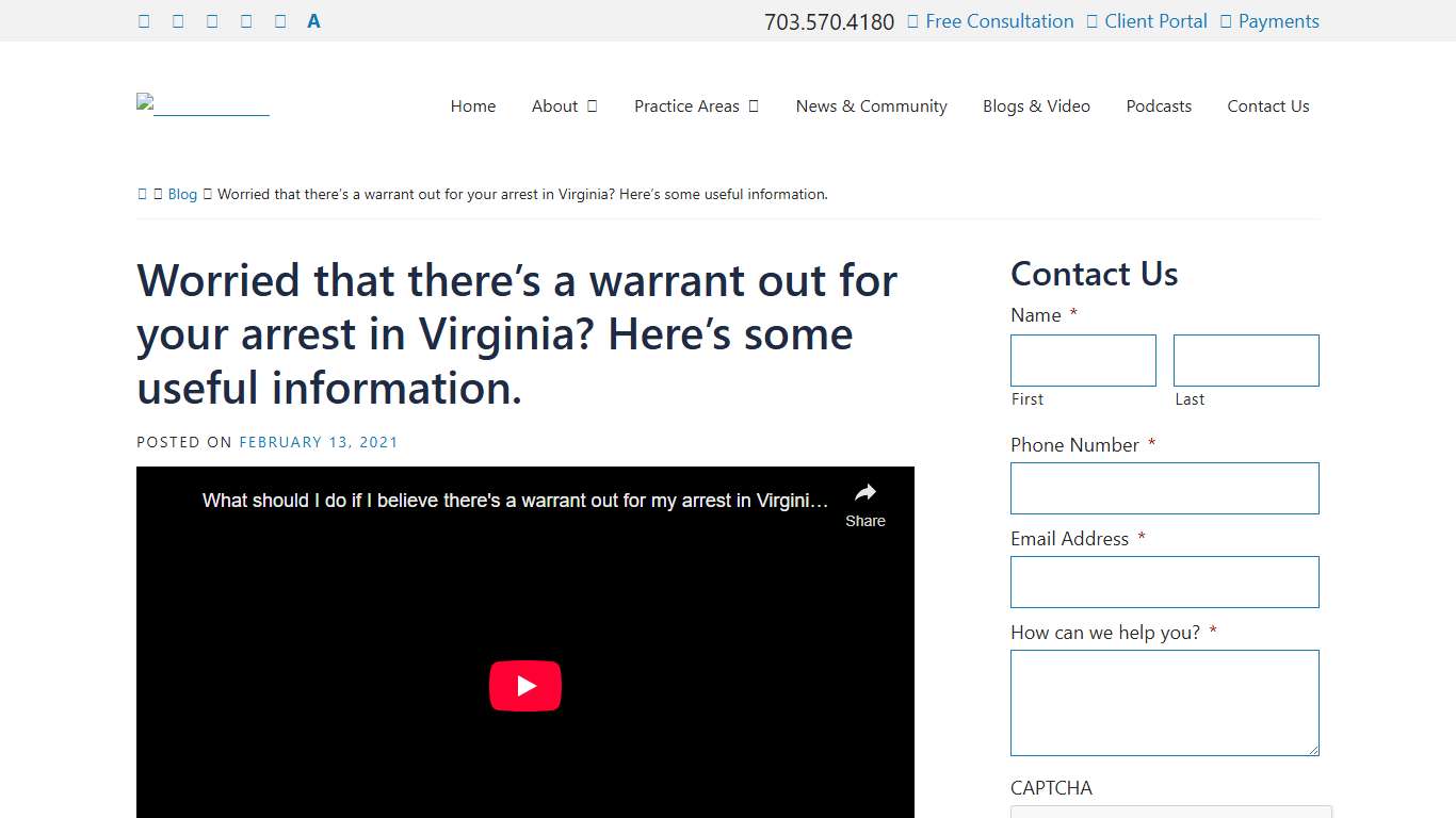 Worried that there's a warrant out for your arrest in Virginia? Here’s some useful information. - Abrenio Law