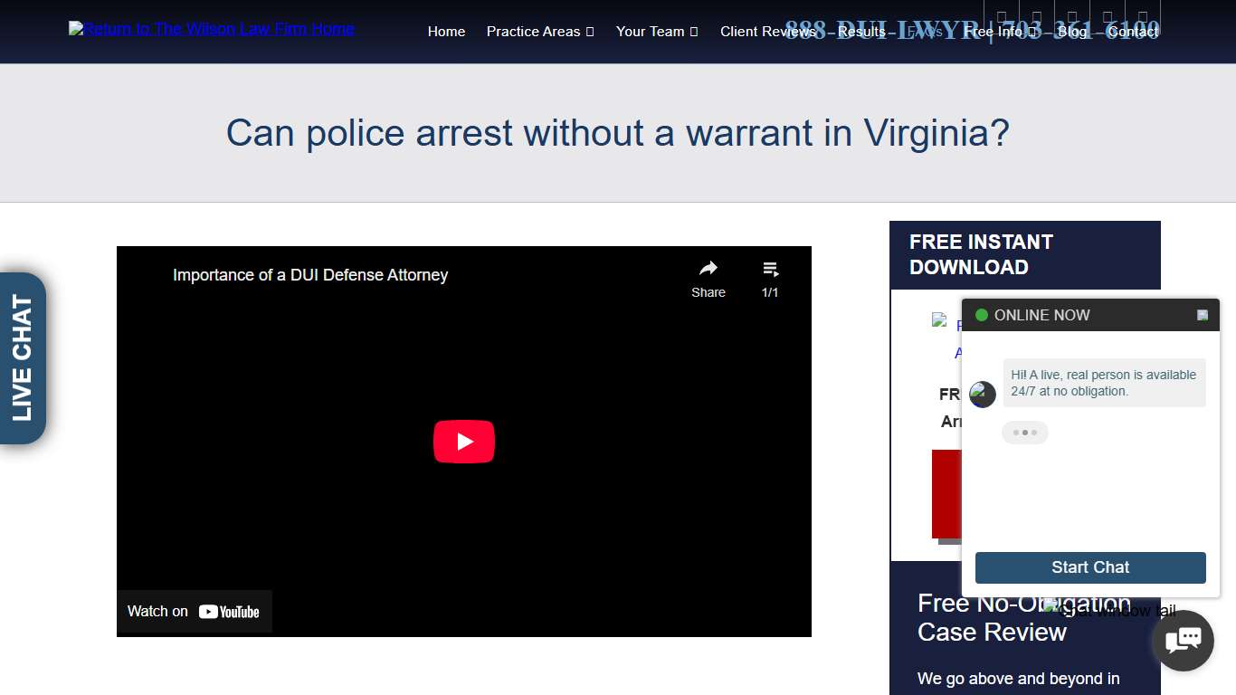 Can police arrest without a warrant in Virginia? The Wilson Law Firm